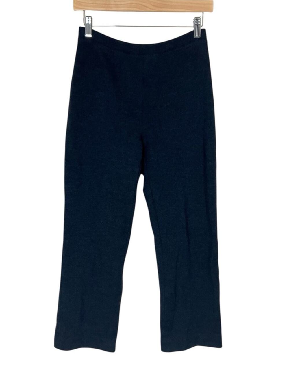 Escada Dark Gray Wool Blend Knit Straight Leg Pants Size 36